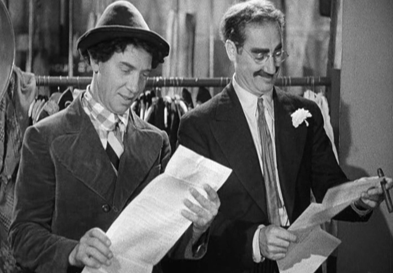 Una noche en la ópera (1935). La parte contratante.